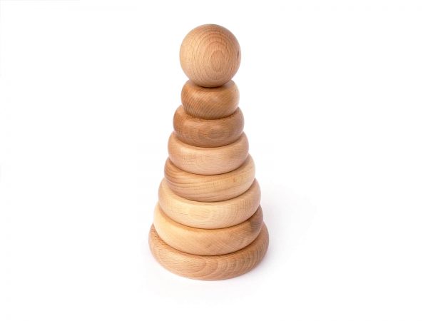 Układanka drewniana piramidka Montessori