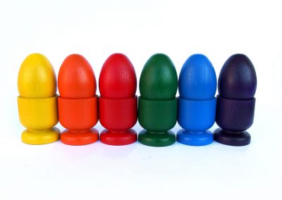 Układanka lewopółkulowa jajka, sorter kolorów jajka, układanka Montessori